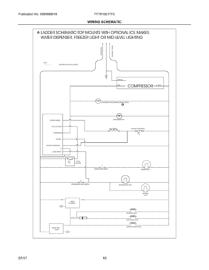 06 - WIRING SCHEMATIC Diagram and Parts List for FFTR1821TF0  Frigidaire Refrigerator