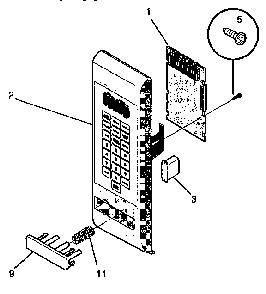 Control Panel Diagram and Parts List for SMS139T1B2 941354510 Tappan Microwave