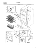 CABINET Diagram and Parts List for FFU14F9GW5  Frigidaire Freezer