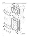 DOORS Diagram and Parts List for FRT17G4AW1  Frigidaire Refrigerator