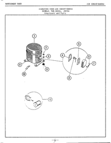 Compressor Diagram and Parts List for 5070A  Frigidaire Air Conditioner