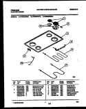 COOKTOP AND BROILER PARTS Diagram and Parts List for FES355CBSA  Frigidaire Range