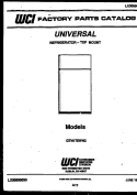 COVER Diagram and Parts List for GTN175WHF2  Uni Refrigerator