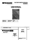 COVER Diagram and Parts List for MWX111REW1  Frigidaire Washer