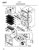 CABINET / CONTROL / SHELVES Diagram and Parts List for FFU20F9FW1  Frigidaire Freezer