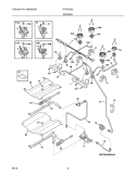 BURNER Diagram and Parts List for FFGS3025LWA  Frigidaire Range