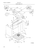 LOWER CABINET / TOP Diagram and Parts List for MEX731CFS1  Uni Washer Dryer Combo