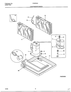 Compressor Parts Diagram and Parts List for 5148004A  Frigidaire Air Conditioner