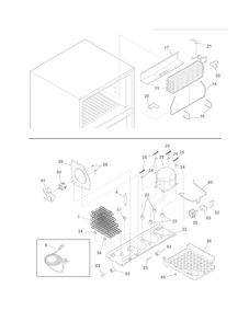 System Diagram and Parts List for WRT21MG3AWR  Westinghouse Refrigerator