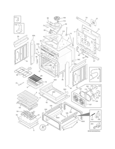 Body Diagram and Parts List for EW30DS80RSA  Electrolux Range