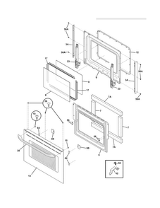 Door Diagram and Parts List for FFES3015LSG  Frigidaire Range