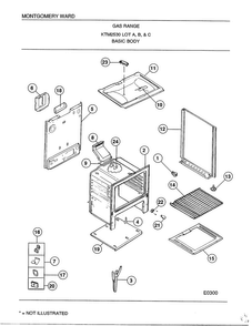 Part Location Diagram of 649T092F01 Frigidaire Support-oven bottom
