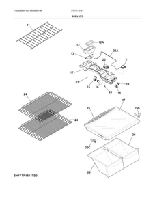 Part Location Diagram of 5304511151 Frigidaire LABEL