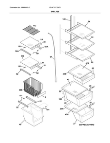 Part Location Diagram of 809078201 Frigidaire Refrigerator Freezer Shelf