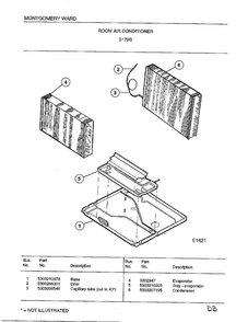 Room Air Conditioner Page 4 Diagram and Parts List for 5179B  Frigidaire Air Conditioner