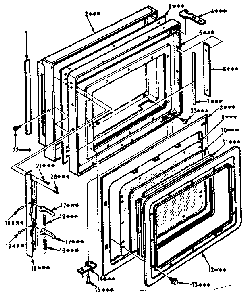 Door Parts Diagram and Parts List for 5648888600  Kenmore Microwave