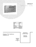 COVER Diagram and Parts List for CAHE8ER0  Crosley Air Conditioner