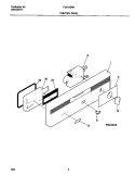 CONTROL PANEL Diagram and Parts List for FDB125RHB0  Frigidaire Dishwasher