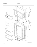 DOORS Diagram and Parts List for FRT18IG4AZ6  Frigidaire Refrigerator