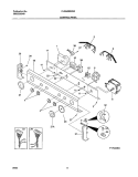 CONTROL PANEL Diagram and Parts List for FLGB43RGS3  Frigidaire Washer Dryer Combo
