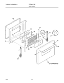 OVEN DOOR Diagram and Parts List for FFEF4005LWB  Frigidaire Range