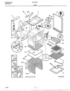 Body Page 3 Diagram and Parts List for 4847-80B  Frigidaire Range