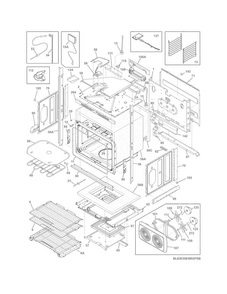 Lower Oven Diagram and Parts List for EW30EW65PSB  Electrolux Wall Oven