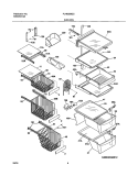SHELVES Diagram and Parts List for PLHS268ZCB2  Frigidaire Refrigerator