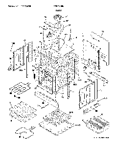 Body Diagram and Parts List for FFEW2426UWB  Frigidaire Wall Oven