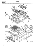 TOP / DRAWER Diagram and Parts List for WGF324BBDC  Frigidaire Range