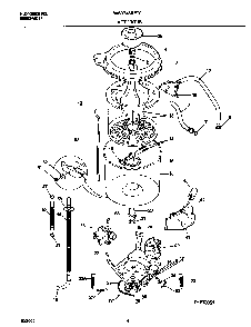 Motor/tub Diagram and Parts List for WWX645RET0  Westinghouse Washer