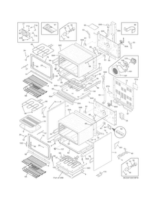 Body Diagram and Parts List for CGEF306TMFD  Frigidaire Range