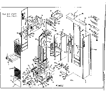 Cabinet and combustion chamber Diagram and Parts List for 867736311  Frigidaire Furnace