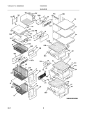 SHELVES Diagram and Parts List for EI26SS55GB6  Electrolux Refrigerator
