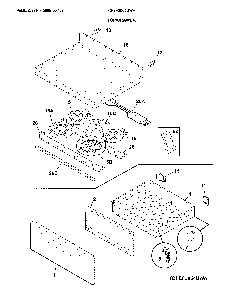 Top/drawer Diagram and Parts List for CFEF3054UWF  Frigidaire Range