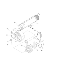 Motor Diagram and Parts List for FAQE7001LW1  Frigidaire Dryer