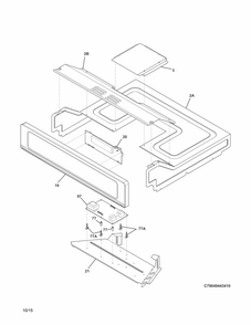 Control Panel Diagram and Parts List for 79049443411  Kenmore Wall Oven