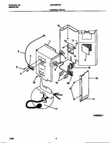 Control Parts Diagram and Parts List for GAS185FSA1  Uni Air Conditioner