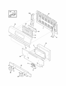 Backguard Diagram and Parts List for 79078013002  Kenmore Range