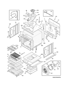 Upper Oven Diagram and Parts List for EI27EW45PSC  Electrolux Wall Oven