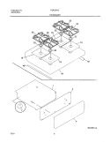 TOP / DRAWER Diagram and Parts List for FGF355CGSF  Frigidaire Range