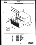 CABINET FRONT AND WRAPPER Diagram and Parts List for WAC063T7A1  Frigidaire Air Conditioner