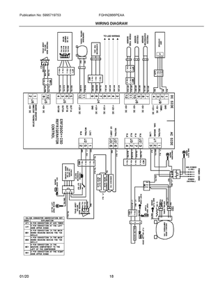 Wiring Diagram Diagram and Parts List for FGHN2866PEAA  Frigidaire Refrigerator