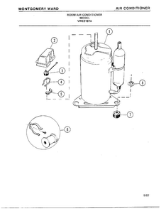 Air Conditioner Page 7 Diagram and Parts List for 5167A  Frigidaire Air Conditioner