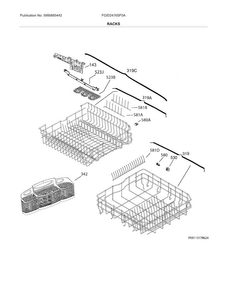 Racks Diagram and Parts List for FGID2476SF0A  Frigidaire Dishwasher