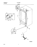 CABINET Diagram and Parts List for CFU14M2AW0  Uni Freezer