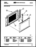 DOOR PARTS Diagram and Parts List for 56-4278-10-02  Tappan Microwave