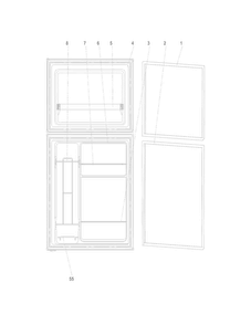 Doors Diagram and Parts List for BFPH45F4LM  Frigidaire Refrigerator