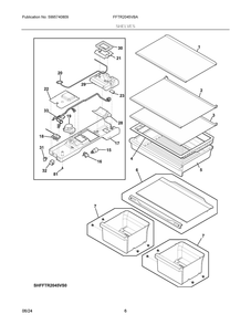 Part Location Diagram of 5304537141 Frigidaire Shelf-Assembly Ff Glass Br30sd
