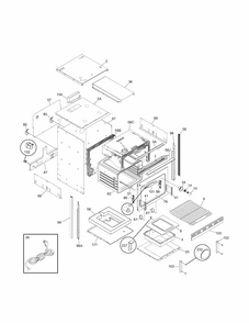 Body Diagram and Parts List for 79030179401  Kenmore Wall Oven